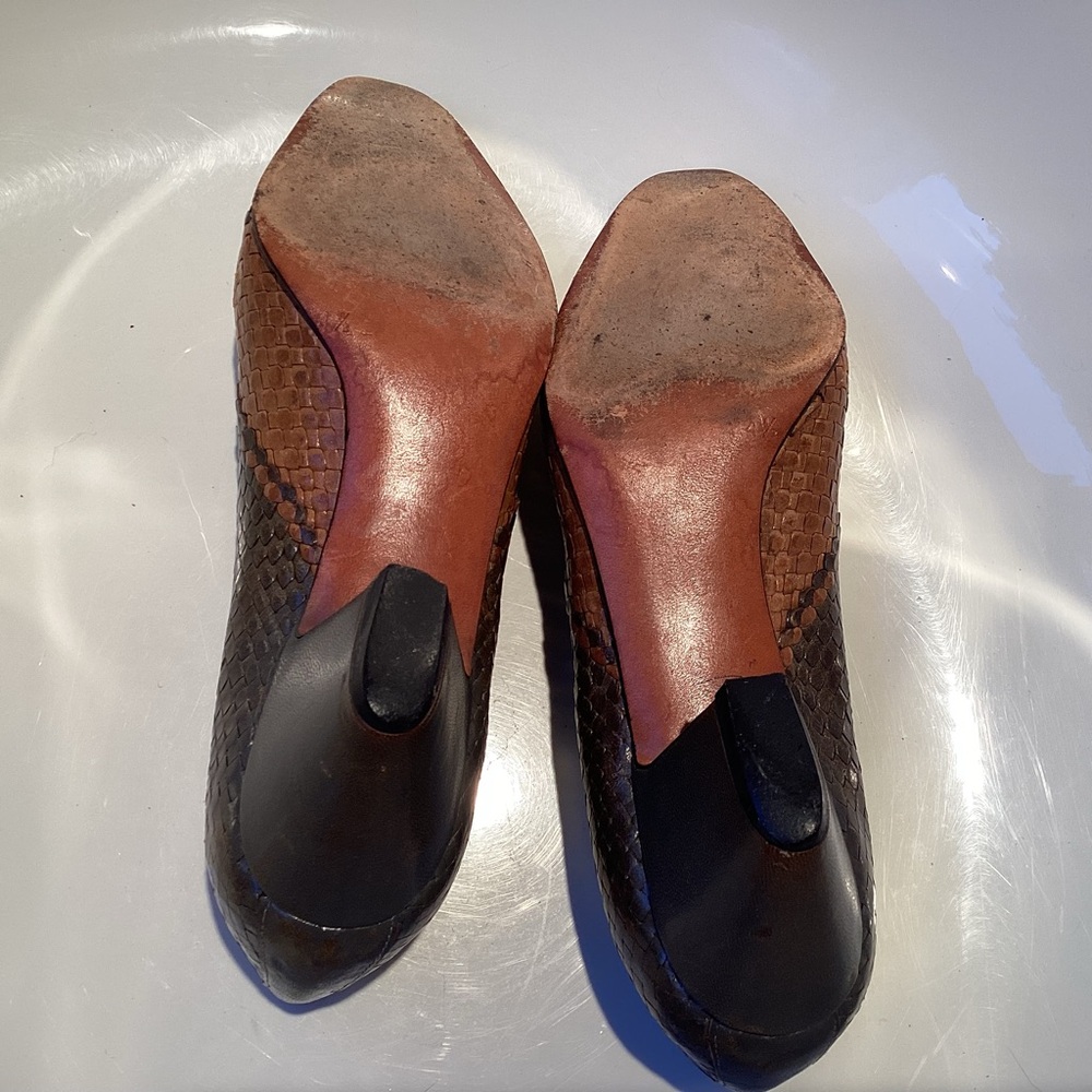 Stephane Kelian Brown and Tan Woven Heels - Picture 9 of 9